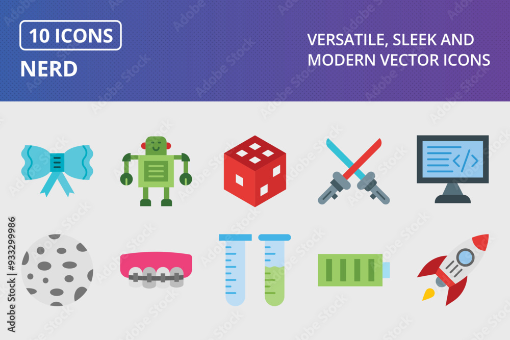 Nerd Flat Icon Set Nerd Flat Icon Set