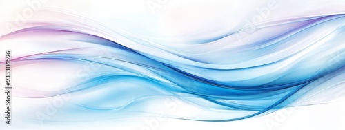 Wallpaper Mural  An abstract image features a blue and white background with wavy lines on the left The right side presents a pink and blue wave Torontodigital.ca