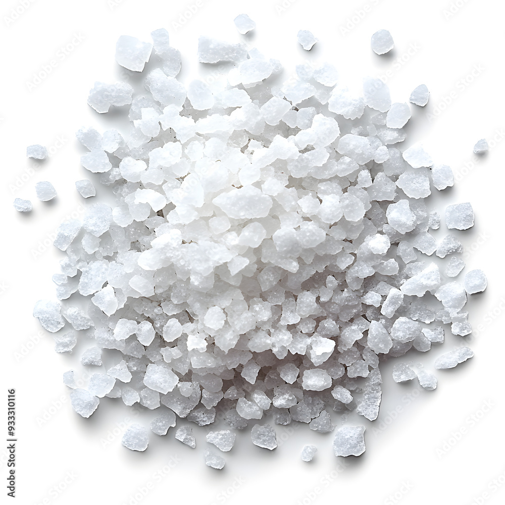 Top view Pile of sugar isolated on white background Top view Pile of sugar isolated on white background