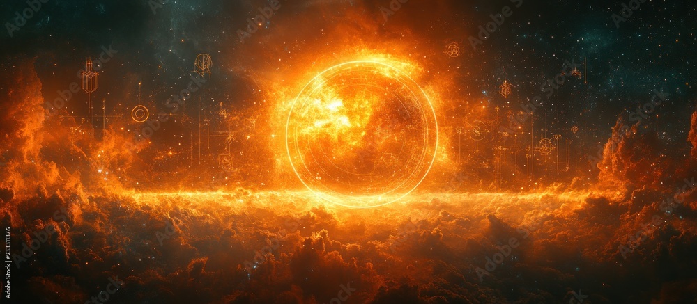 Fototapeta premium Fiery Cosmic Portal