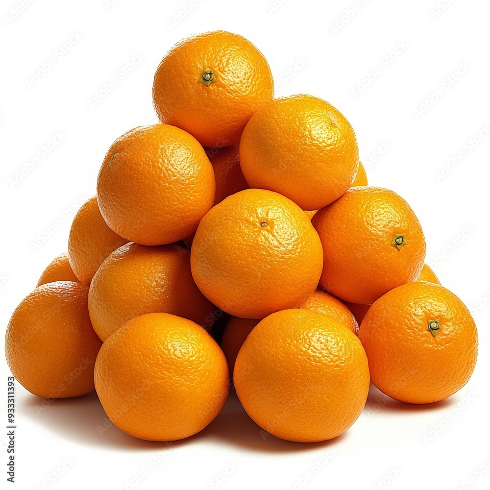 A pile of oranges stacked on top of each other A pile of oranges stacked on top of each other