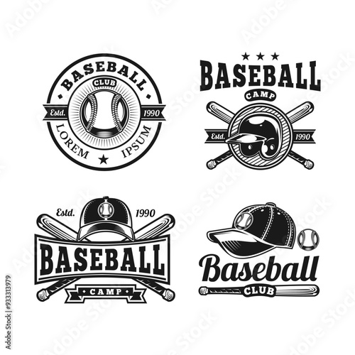 Vintage Baseball Logo Templates: Classic, Rustic, Modern Designs