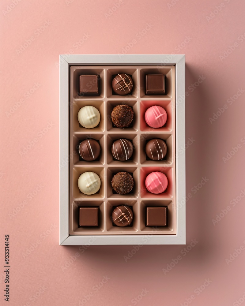 Assorted chocolates in gift box Assorted chocolates in gift box