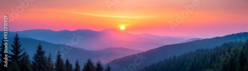 Sunrise Over Mountains Photo