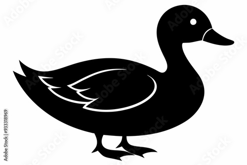 A duck vector illustration silhouette 