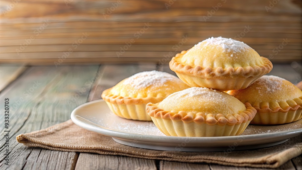 Close up of a pastel, a traditional Brazilian pastry, on a plate, pastel, Brazilian snack, traditional, pastry