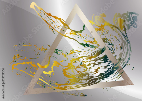 Liquid art. Modern colorful background. The illusion of a spilled colored liquid.Interior design, paintings, covers, posters and creative ideas