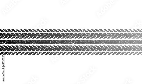 The braking trace of a car or motorcycle wheel. The tread pattern of the wheel. An element of the design of automobile competitions, races or motorsport