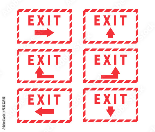 Exit. An inscription for an information plate, an icon, an icon for websites, applications and social networks, messengers and creative design