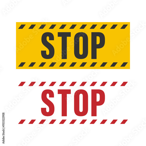 stop. An inscription for an information plate, an icon, an icon for websites, applications and social networks, messengers and creative design