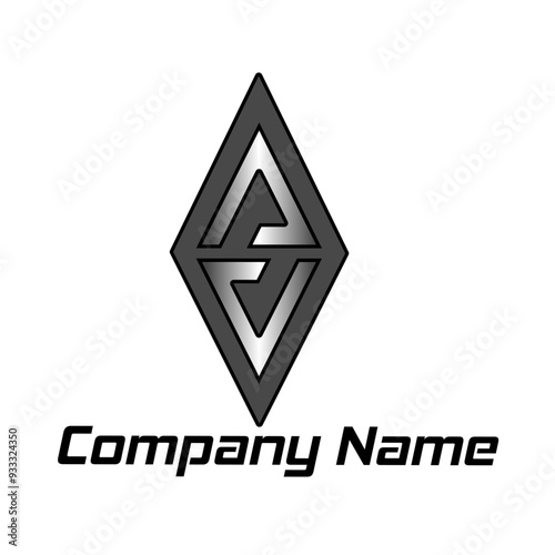 abstract logo design Letter AA