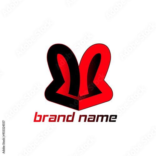 Logo with BB later in the shape of a rabbit head