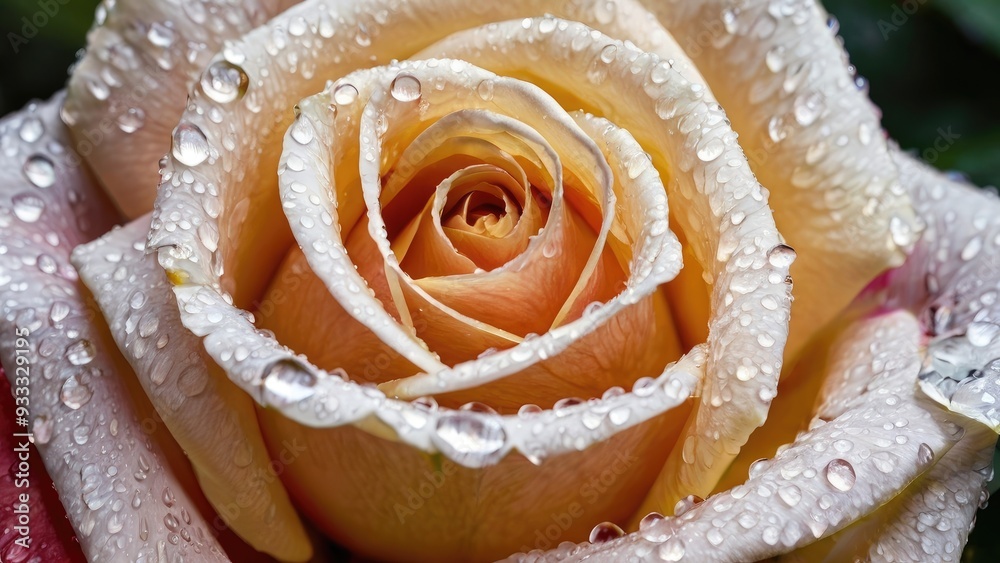 Fototapeta premium Dew-Kissed Rose in Full Bloom..