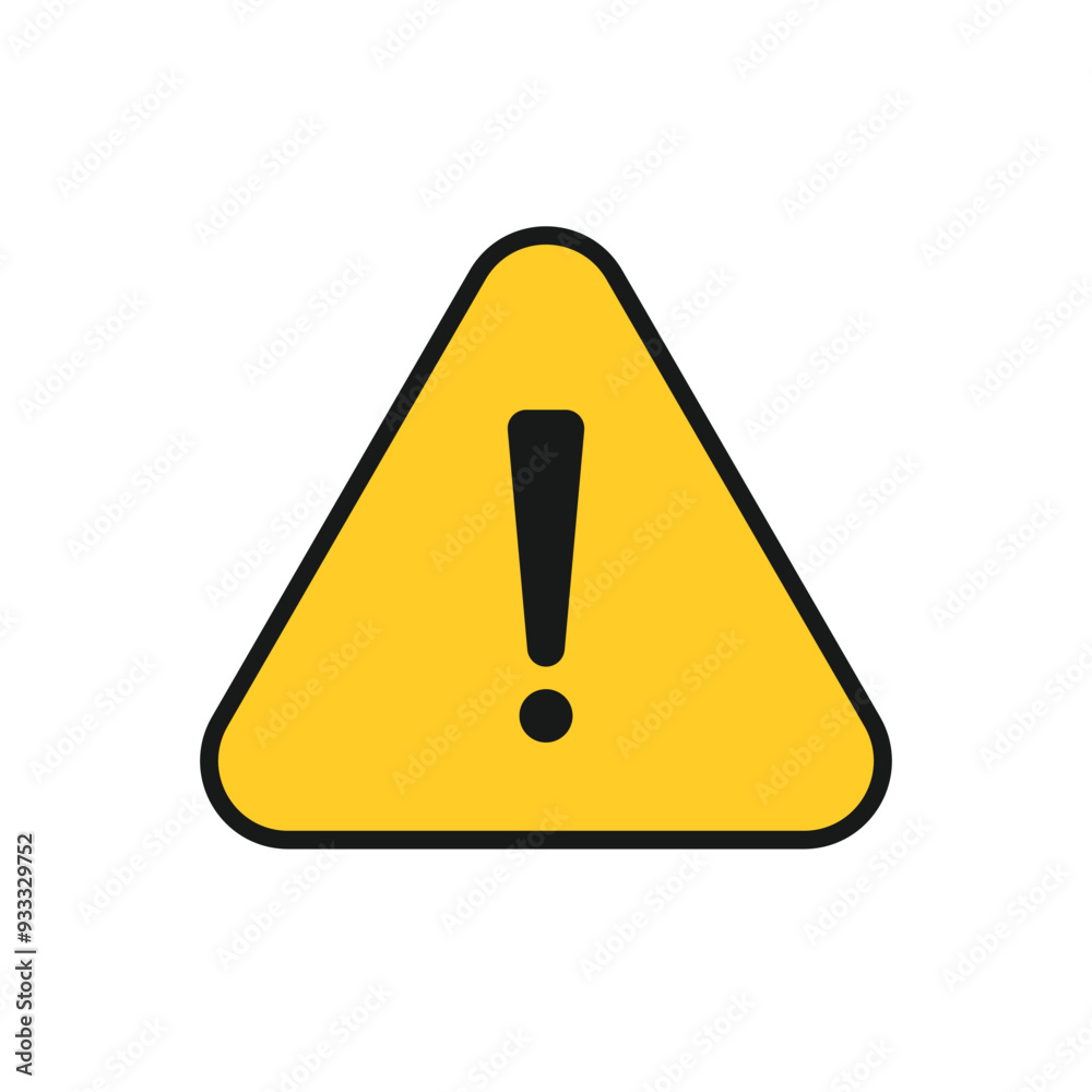 Caution warning sign. Exclamation danger sign. Vector