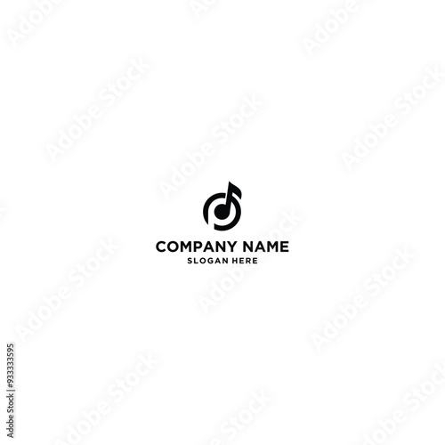 Letter P Music Logo Design
