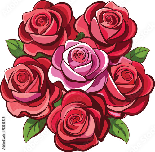 Rose vector illustration graphic Art design.
