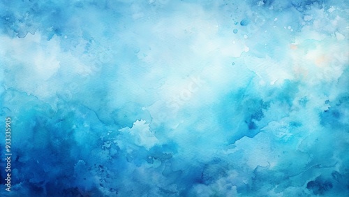 Abstract blue watercolor background with soft, flowing textures and shades of blue and aqua , watercolor, abstract, background