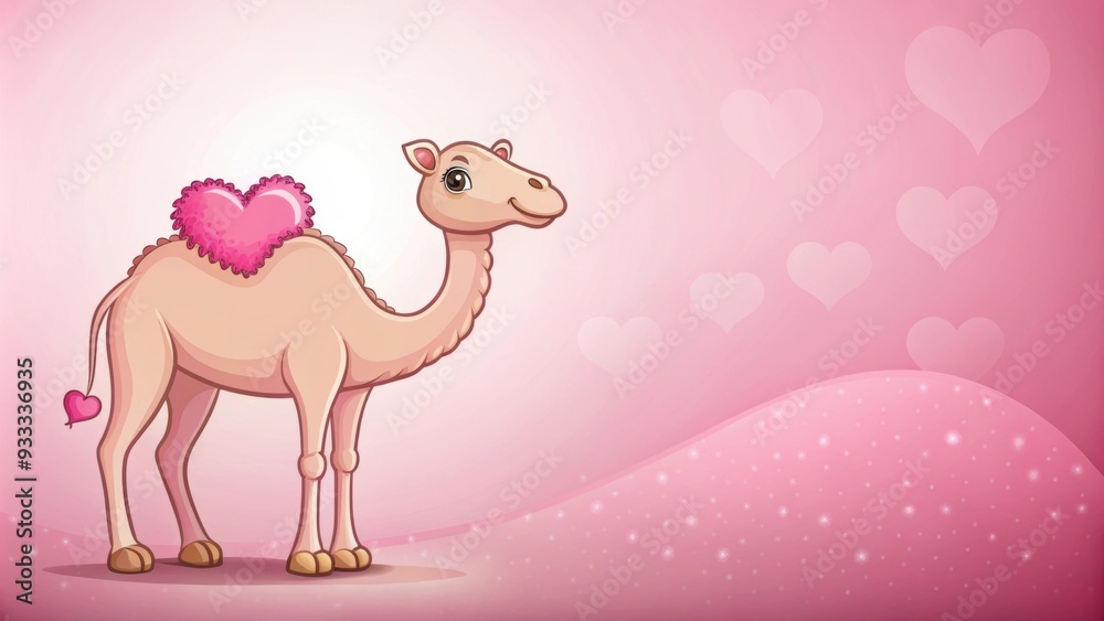 of a cute pink camel with heart-shaped humps , camel, pink, cute, adorable, whimsical, cartoon, character, animal, desert, wildlife of a cute pink camel with heart-shaped humps , camel, pink, cute, adorable, whimsical, cartoon, character, animal, desert, wildlife