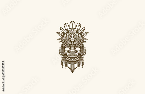 Mayan totem design vector illustration