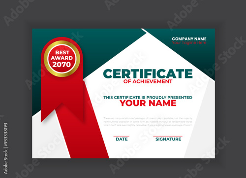Modern and creative Business Certificate with Red Shapes template designModern and creative Business Certificate with Red Shapes template design Moder and creative Business Certificate with Red Shapes