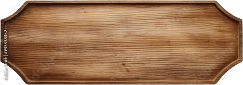 empty Wooden signboard vintage transparent background