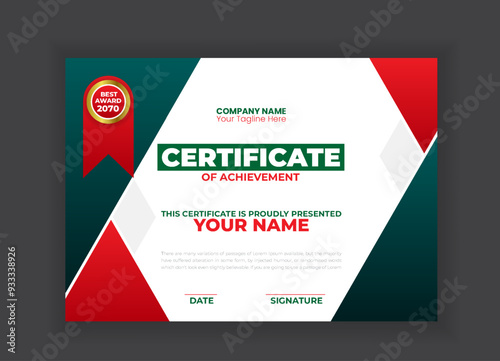 Modern and creative Business Certificate with Red Shapes template designModern and creative Business Certificate with Red Shapes template design Moder and creative Business Certificate with Red Shapes photo