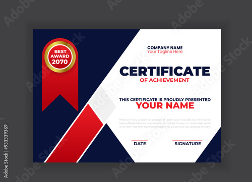 Modern and creative Business Certificate with Red Shapes template designModern and creative Business Certificate with Red Shapes template design Moder and creative Business Certificate with Red Shapes photo