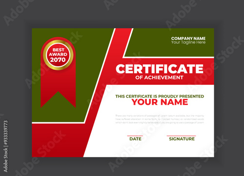Modern and creative Business Certificate with Red Shapes template designModern and creative Business Certificate with Red Shapes template design Moder and creative Business Certificate with Red Shapes