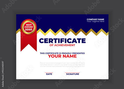 Modern and creative Business Certificate with Red Shapes template designModern and creative Business Certificate with Red Shapes template design Moder and creative Business Certificate with Red Shapes