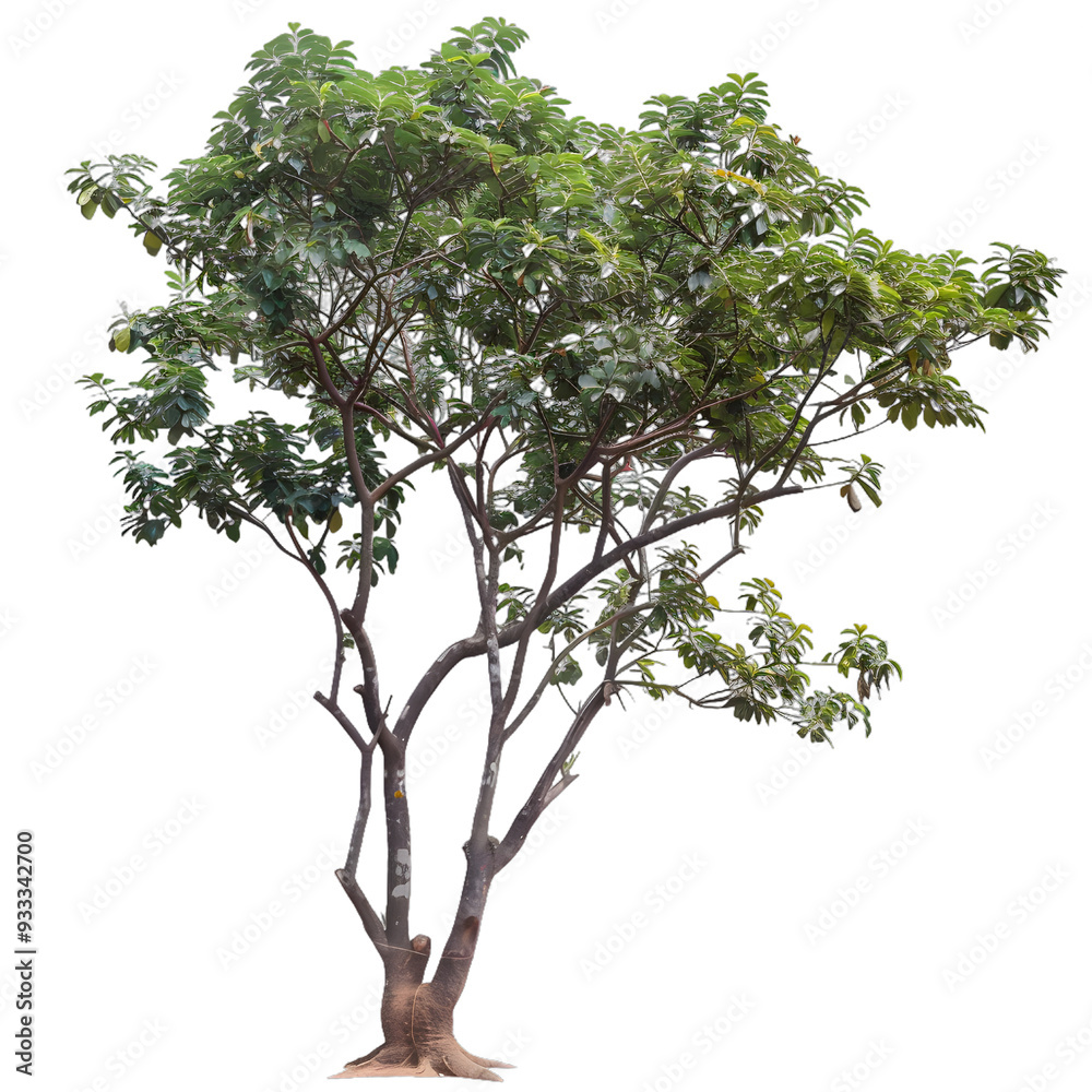 Obraz premium [Transparent Background PNG]Green Tree With White Background