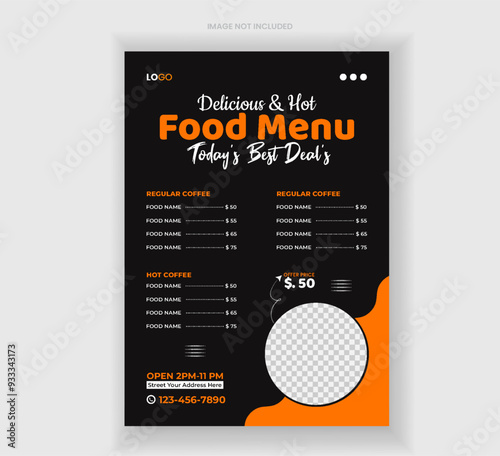 Modern Delicious Food Menu Design Restaurant Food Menu Food Flyer Design
