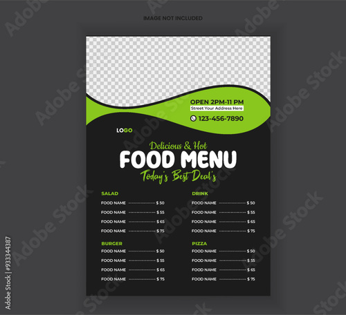 Modern Delicious Food Menu Design Restaurant Food Menu Food Flyer Design
