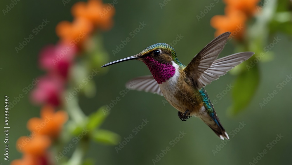 Naklejka premium hummingbird in flight
