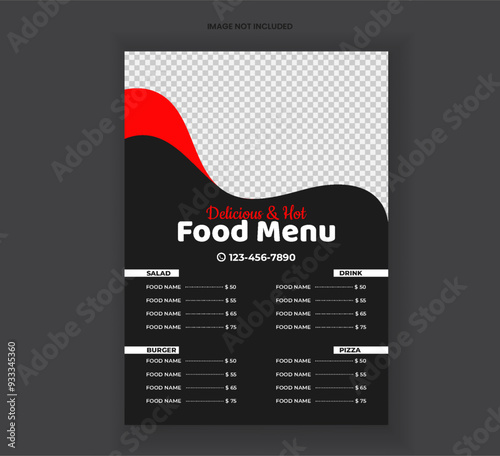 Modern Delicious Food Menu Design Restaurant Food Menu Food Flyer Design
