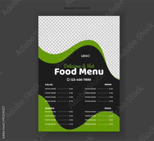 Modern Delicious Food Menu Design Restaurant Food Menu Food Flyer Design
