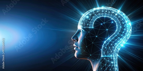 Head with Question Mark Artificial Intelligence, AI, confusion, uncertainty, technology, robotic, innovation