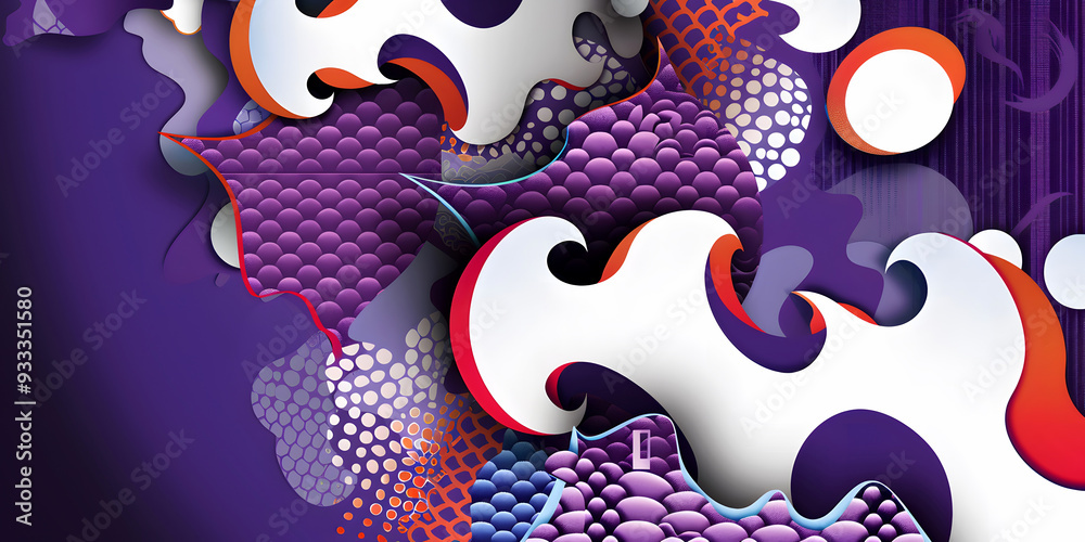 Obraz premium 3d Purple Dragon Lather Texure Papercut Art: Snowy Mountain Landscape with Sun. And Minimalist Winter Scenes of Nature Scene Papercraft Snowy Mountain River, Lake Forest Skyview Landscape Background