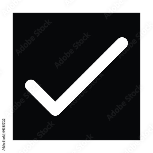 Check box icon vector on white background