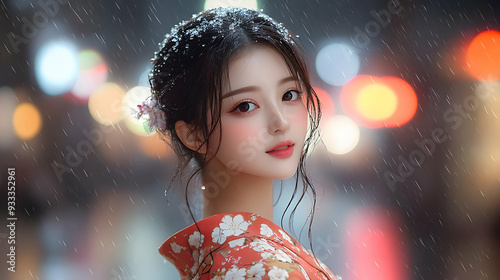 A young woman in a traditio...