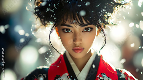 A young woman with black ha...