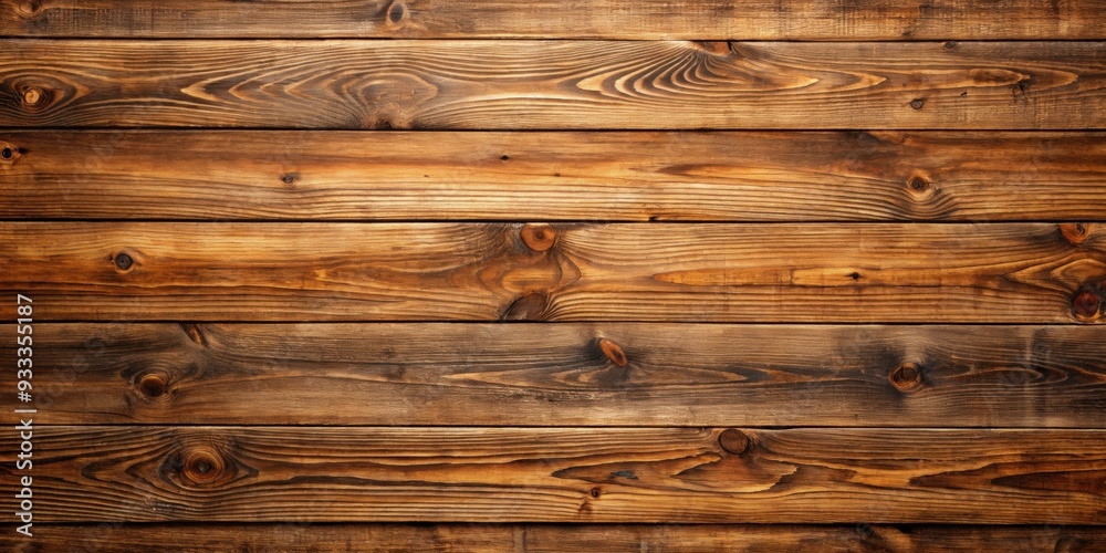 Fototapeta premium Wooden textured background with brown planks surface , rustic, timber, backdrop, grainy, organic, natural, vintage