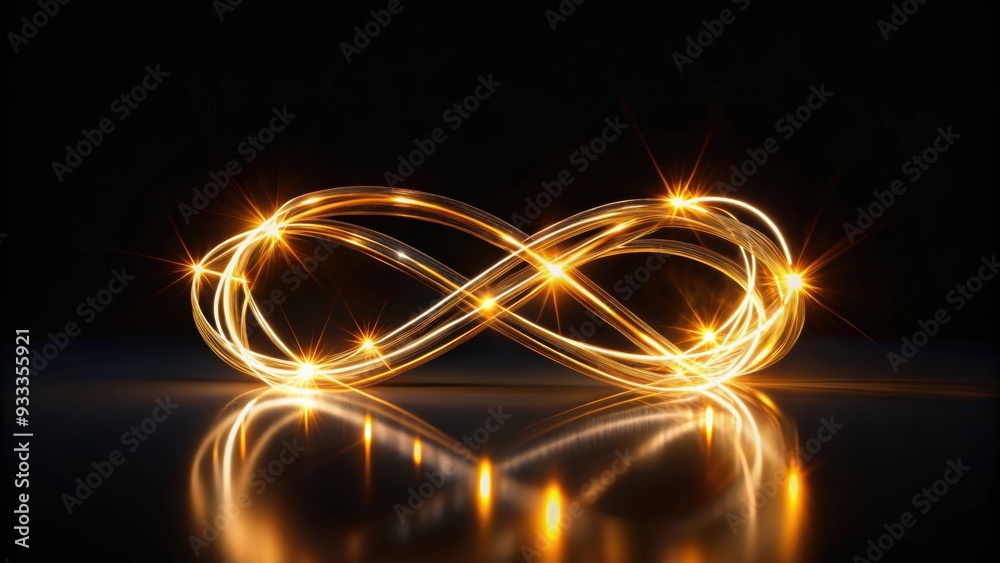 Twisted light effect on a black background, twisted, light, effect, black, background, abstract Twisted light effect on a black background, twisted, light, effect, black, background, abstract