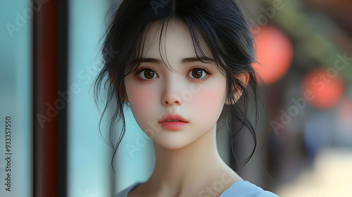 Close up portrait of a youn...