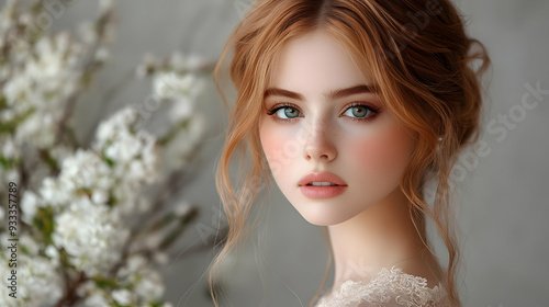 Close up portrait of a youn...
