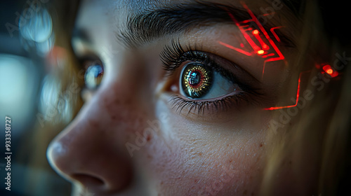 Close-up of a woman's eye w...