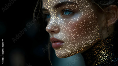 Close-up of a young woman's...