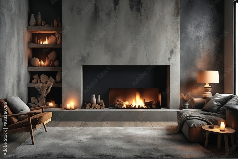 Cozy Living Room with Fireplace Cozy Living Room with Fireplace