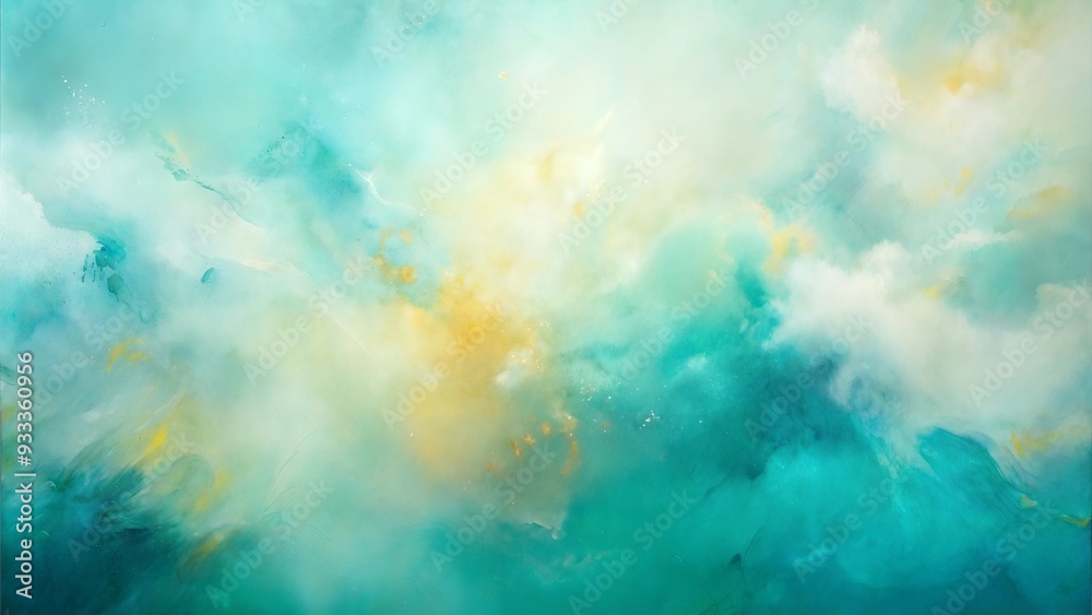 Aquamarine and yellow abstract background, soft muted tones style, abstract-creative, whimsical minimalism, transparent/translucent medium, muted colors, light turquoise and light white, gold Aquamarine and yellow abstract background, soft muted tones style, abstract-creative, whimsical minimalism, transparent/translucent medium, muted colors, light turquoise and light white, gold
