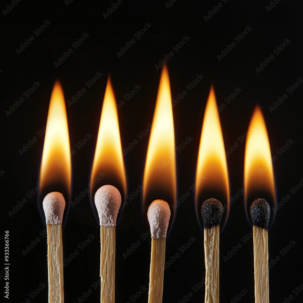Flame in Formation, A Row of Burning Matches Flame in Formation, A Row of Burning Matches