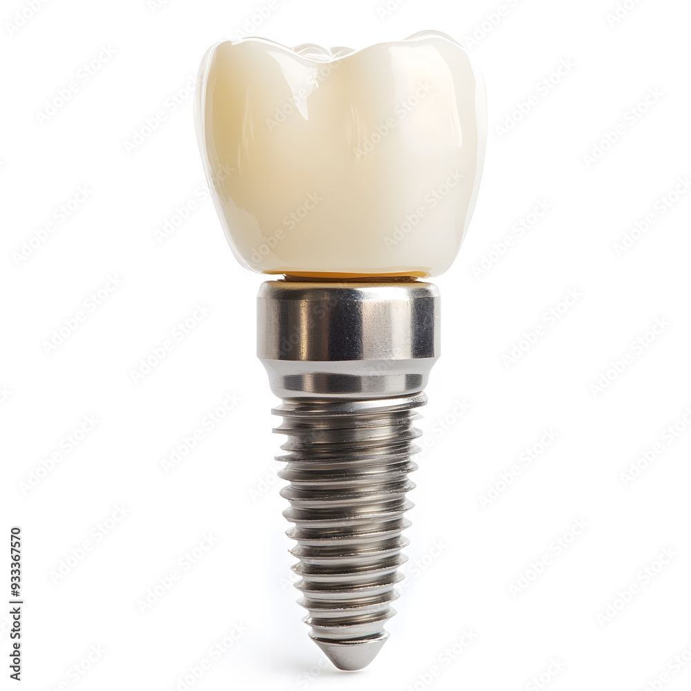Single Dental implant isolated on white background Single Dental implant isolated on white background